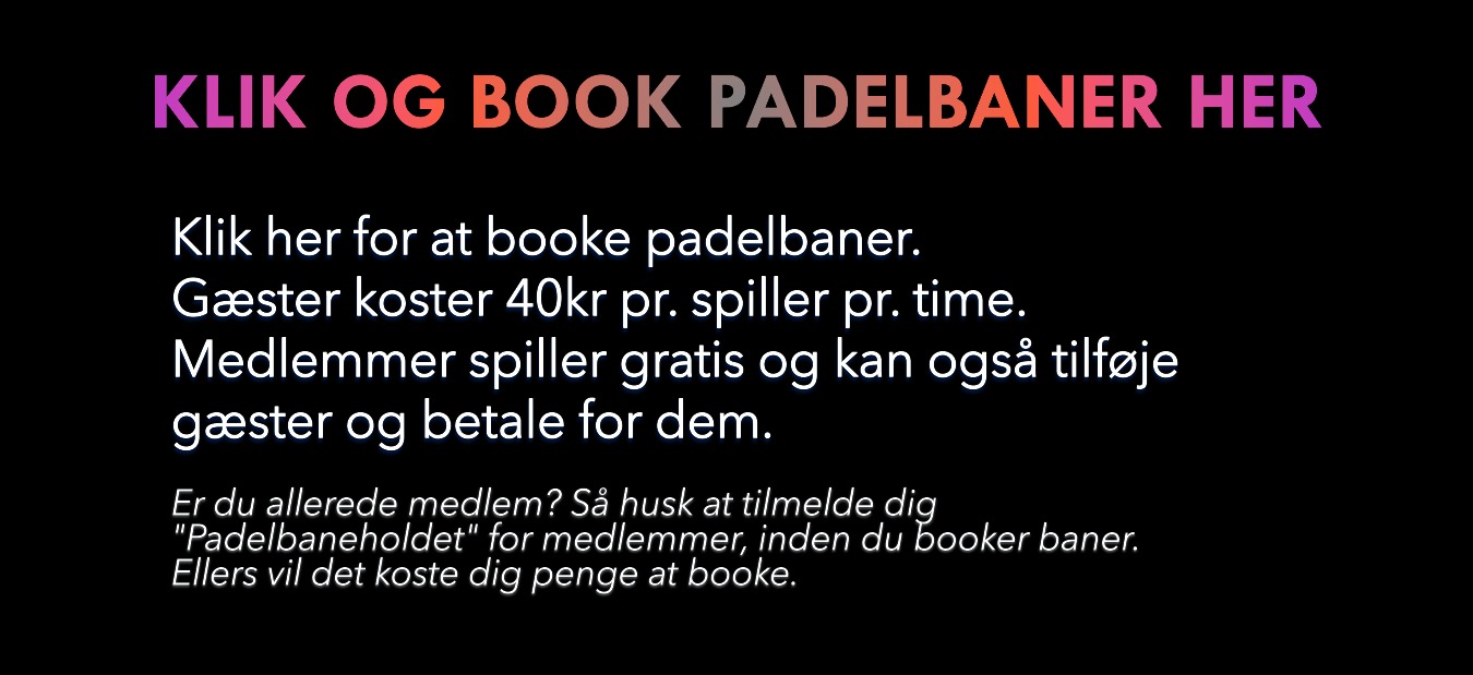 Klik og book padelbaner i Havndal. Alle kan booke og spille!